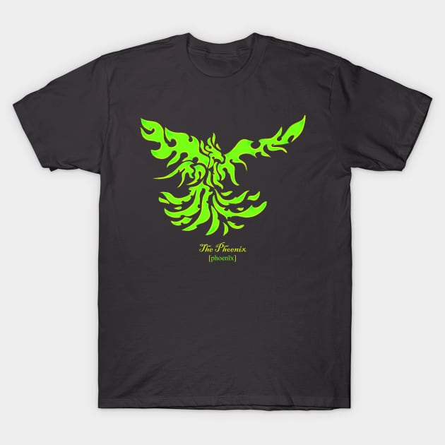 The Phoenix - Green T-Shirt by Ravendax